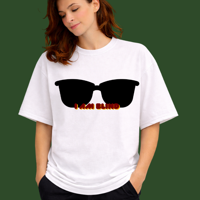 I Am Blind – Couple's Oversized Tee
