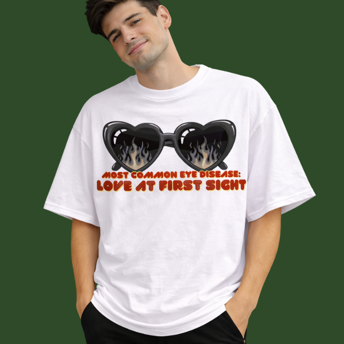 Love At First Sight – Couple's Oversized Tee