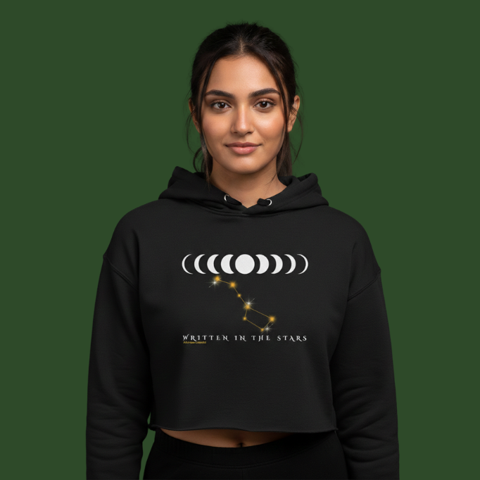 Celestial Zodiac - Female Cropped Hoodie
