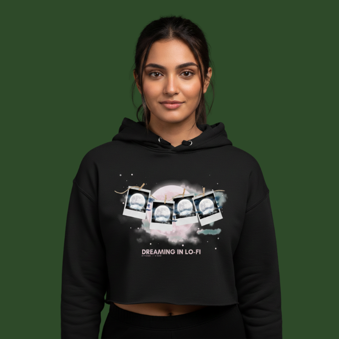 Lo-fi Dreamer - Female Cropped Hoodie