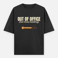 AttireBae Out Of Office tan lines loading black oversized graphic tee India