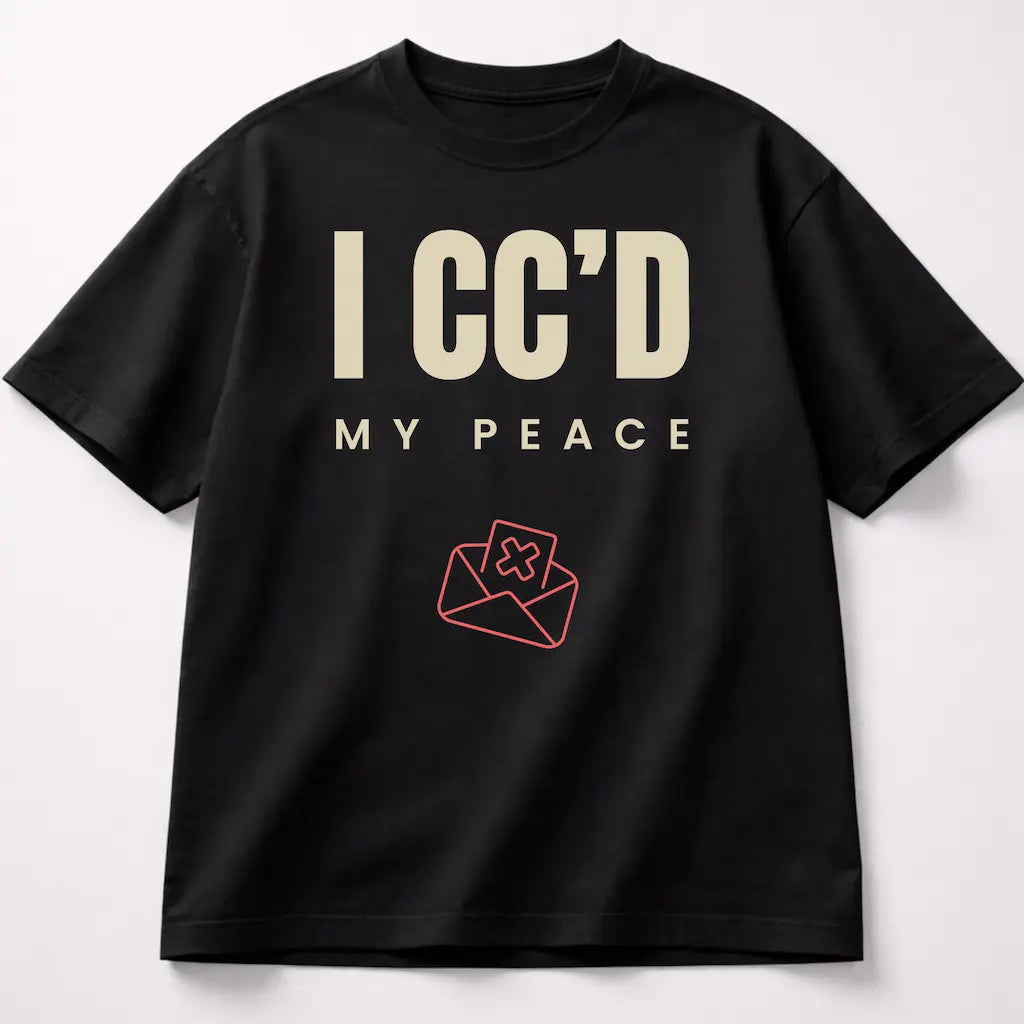 AttireBae I CCd My Peace black oversized attitude tee India