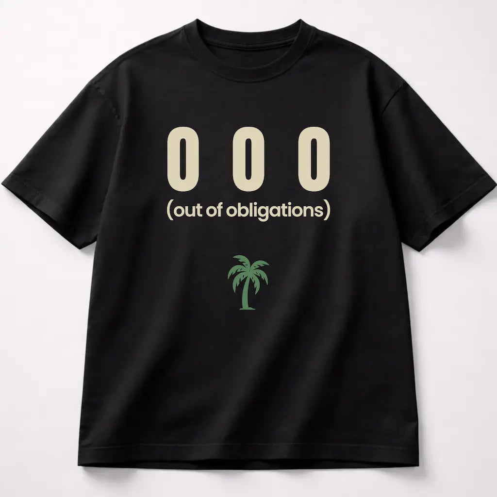 AttireBae OOO out of obligations black oversized graphic tee India